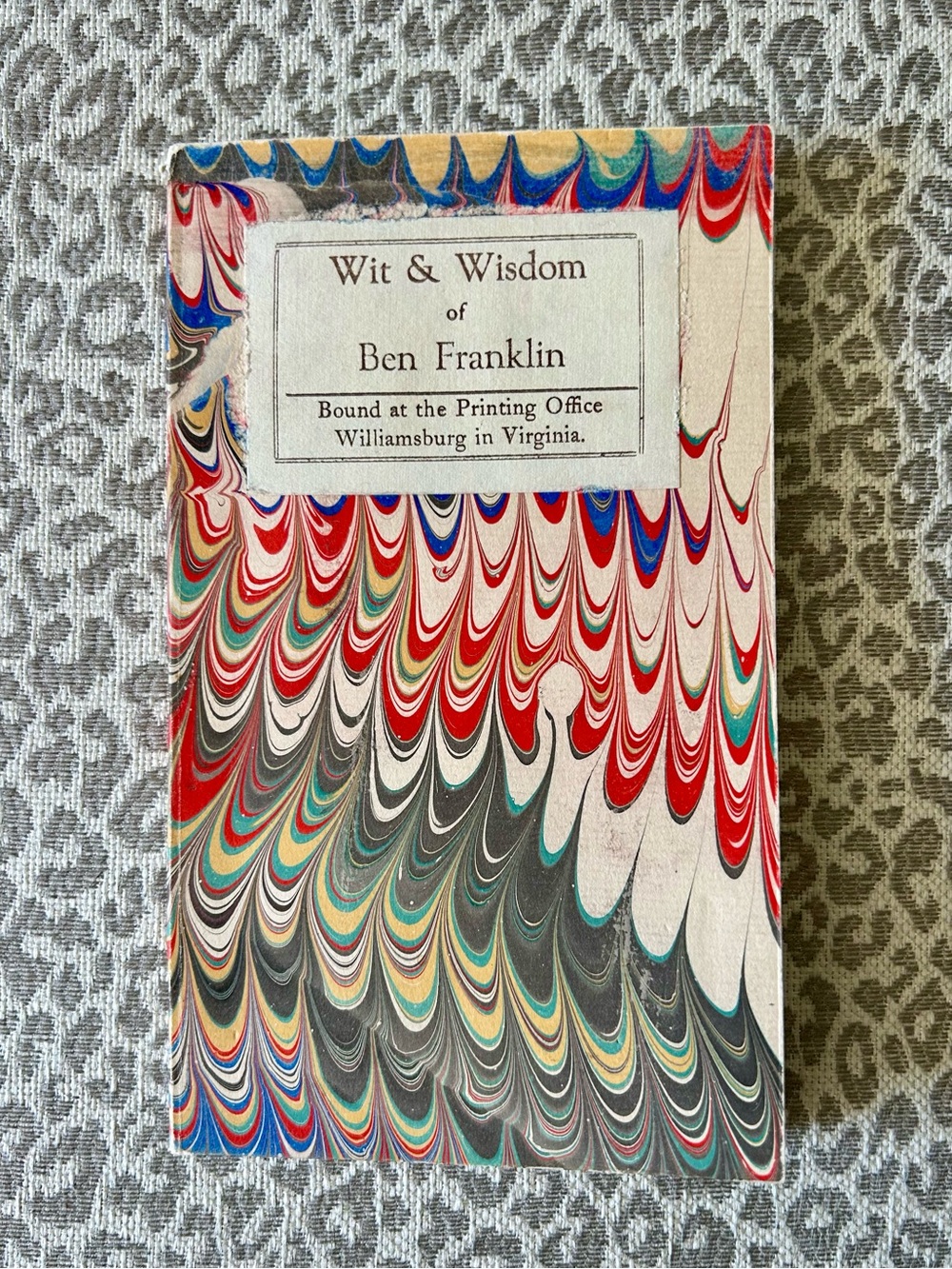 Wit & Wisdom of Ben Franklin Decorative Marbled Hardcover - Multicolor